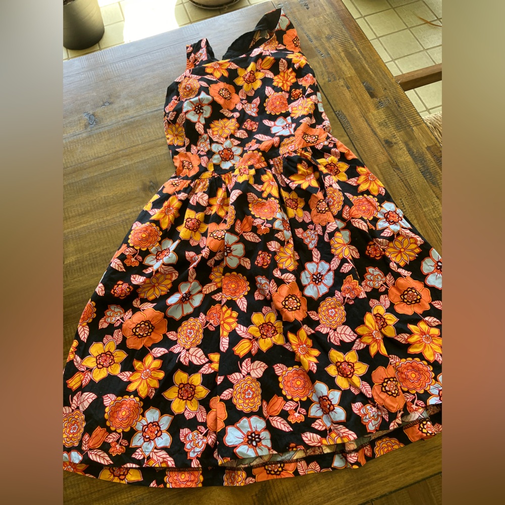 Floral A-Line Sleeveless ModCloth Dress Size M